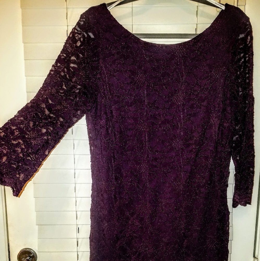 Calvin klein Pleated Lace Dress size 14